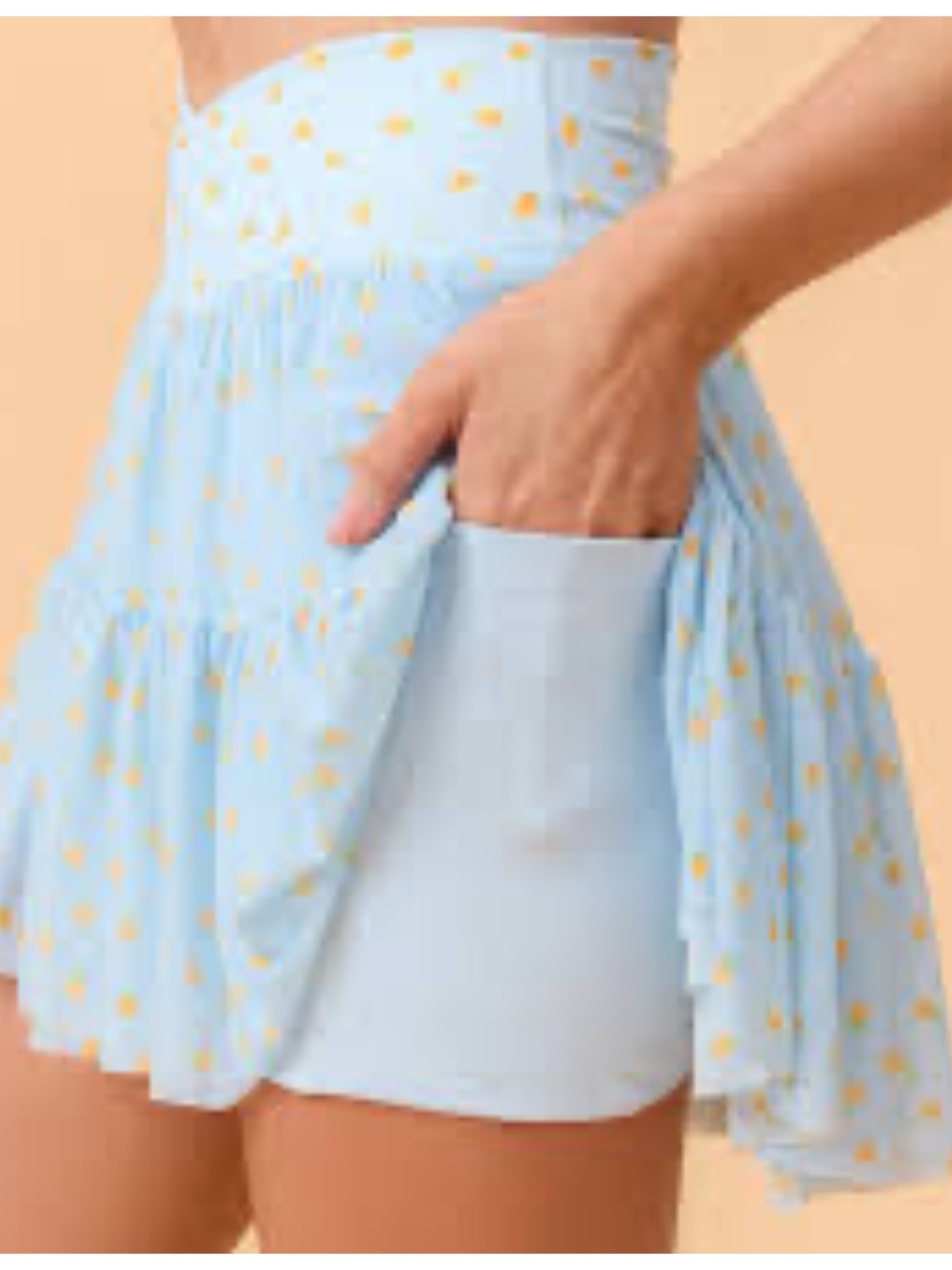 Blogilates blue citrus print ballerina skort NWT 4